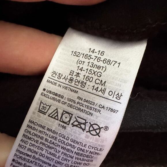 Gap Arctic Fleece Pullover Kids 14-16 Snap Front Pocket Outdoors Retro Boys Girl - Picture 11 of 14